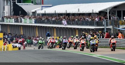 Los 14 pilotos que han empezado la carrera desde el 'pit lane'.