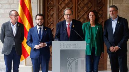 El presidente de la Generalitat, Quim Torra, en el Palau de la Generalitat, el pasado 19 de octubre.