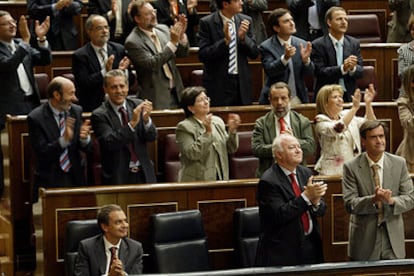 El Pleno del Congreso de los Diputados tras la votación de la ley integral contra la violencia de género.