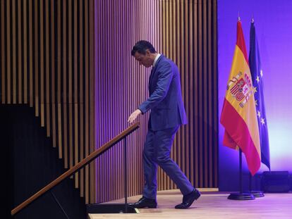 Pedro Sánchez, en el acto ‘El futuro de la autonomía estratégica de la UE’, celebrado el lunes en Madrid.