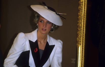 Diana de Gales, durante su visita a la National Gallery of Art de Washington, en 1985.