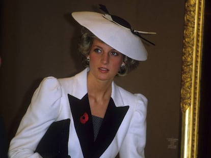 Diana de Gales, durante su visita a la National Gallery of Art de Washington, en 1985.