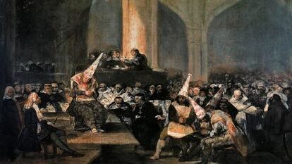 'Auto de fe de la Inquisición', óleo de Francisco de Goya de la Academia de Bellas Artes.