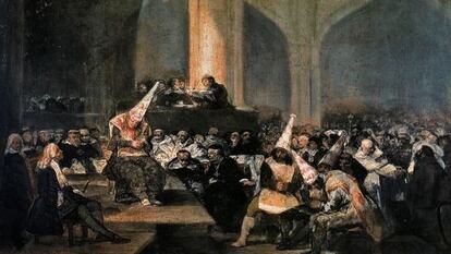 &#039;Auto de fe de la Inquisici&oacute;n&#039;, &oacute;leo de Francisco de Goya de la Academia de Bellas Artes.