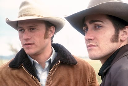 "Brokeback Mountain"
Heath Ledger, Jake Gyllenhaal © 2005 Focus Features
Photo by Kimberley French
** J.C.C.
