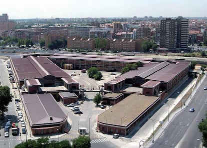 Vista aérea del mercado.