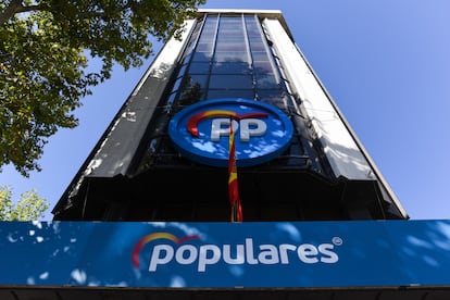 The PP headquarters (above) are located at number 13 on Génova street in Madrid. The party said it would abandon the building this year.