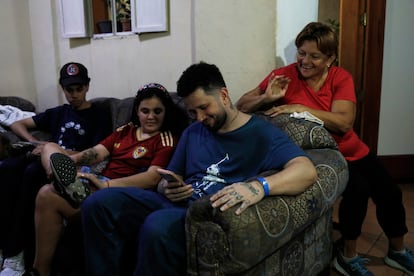Arturo, accompanied by his family, in Venezuela, on July 22.