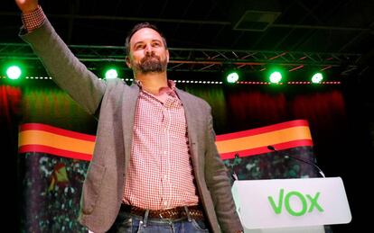 Santiago Abascal en el arranque de campaña.