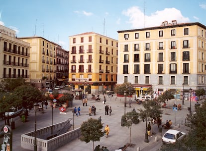 Imagen histórica de la plaza de Lavapiés.