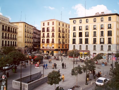 Imagen histórica de la plaza de Lavapiés.
