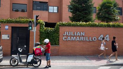 Un edificio de viviendas de Testa, en Madrid.