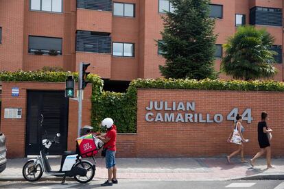 Un edificio de viviendas de Testa, en Madrid.