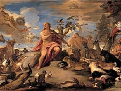 El cuadro <i>Orfeo tocando entre los animales</i>, de Luca Giordano, hacia 1697 (Patrimonio Nacional).