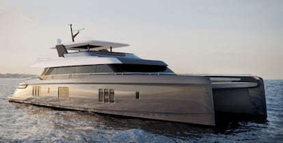 El exterior del catamarán 80 Sunreef Power, la nueva embarcación del tenista Rafa Nadal que será entregado a su dueño en 2020.