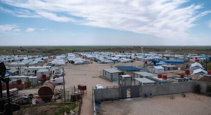 Vistas aerea del campo de Al Roj, en el noreste de Siria, donde se encuentran cautivas 800 familias del ISIS.