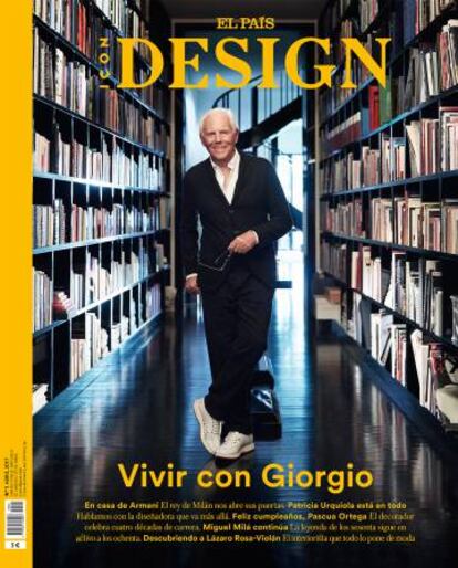La portada del nuevo ICON DESIGN con Giorgio Armani.