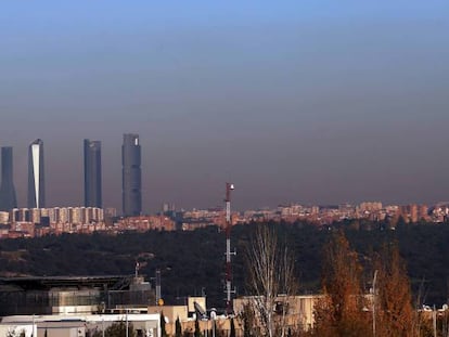 Aspecto que presentaba la contaminación en Madrid el pasado octubre.