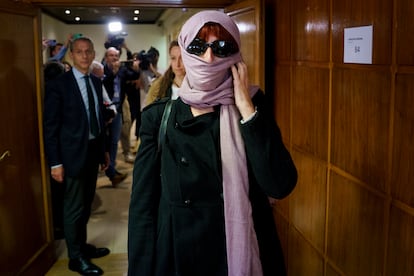 Patricia Úriz llega a comparecer ante la Comisión de Investigación sobre el 'caso Koldo' en el Senado, este jueves.