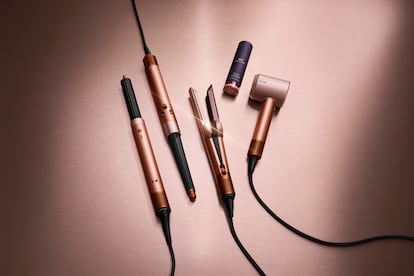 Varias herramientas para pelo de Dyson en el tono Amber Silk, de edición limitada para esta Navidad.