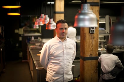 El chef David García en la cocina de El corral de la morería, a la que se incorporó en 2016.