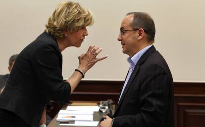 Carmen &Aacute;lvarez (PP) y Carles Campuzano (CiU), en el Congreso.