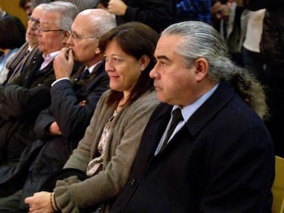  Fidel Pallerols y su mujer, Mari Cruz Guerrero, durante el juicio.