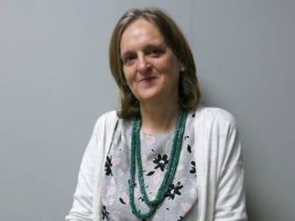 La novelista británica Tessa Hadley en la FIL de Guadalajara en 2015.