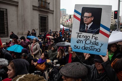 Una manifestación en memoria del expresidente de Chile, Salvador Allende. 50 años del golpe de Estado