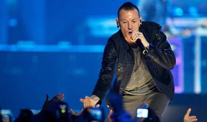 Chester Bennington en el festival iHeartRadio Music en Las Vegas, Nevada, el 22 de septiembre de 2012.