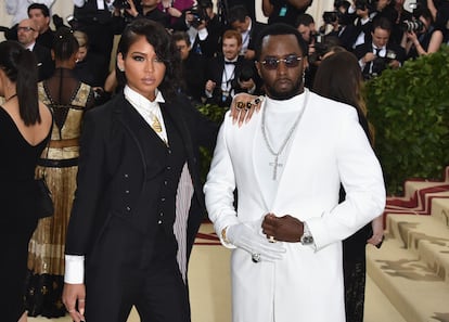 Cassie Ventura and Sean "Diddy" Combs attend the Heavenly Bodies: Fashion & The Catholic Imagination Costume Institute Gala at The Metropolitan Museum of Art on May 7, 2018 in New York City