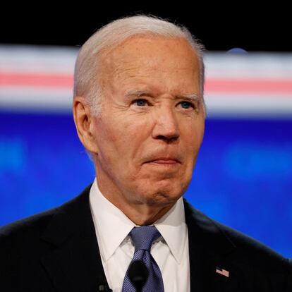 U.S. President Joe Biden attends the first presidential debate hosted by CNN in Atlanta, Georgia, U.S., June 27, 2024. REUTERS/Marco Bello