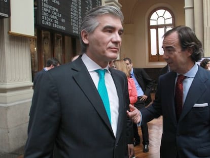 Francisco Reyn&eacute;s, vicepresidente y CEO de Abertis, junto a Juan Villar-Mir, presidente de OHL.