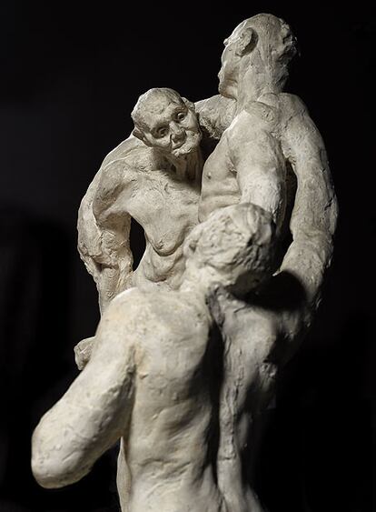 <i>L'âge mûr</i> (<i>La edad madura</i>). 1893-1900 Yeso. Procedente del Musée Rodin de París.