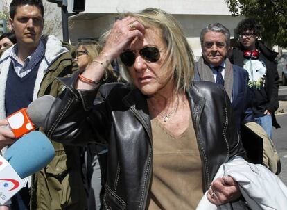 María Carmen García Fuster, cuando fue a declarar al juzgado por un presunto delito de blanqueo de capitales.