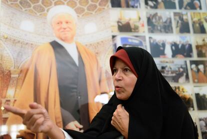 Faezeh Hashemi, durante una entrevista en Teherán, en enero de 2019.