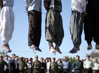 Un ahorcamiento colectivo en Mashad, en el noreste de Irán, en 2007.