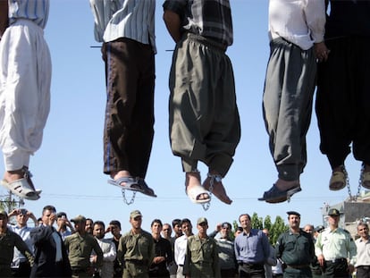 Un ahorcamiento colectivo en Mashad, en el noreste de Irán, en 2007.