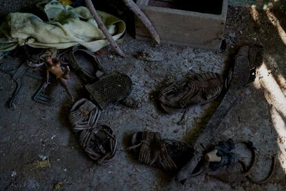 Las pertenencias de personas que fueron víctimas de desplazamiento en Sinaloa.