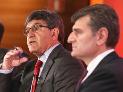 José Antonio Álvarez e José García Cantera nesta terça-feira na apresentação de resultados.