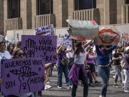 Manifestación feminista en Ciudad de México el pasado 8 de marzo.