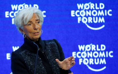 La directora gerente del FMI, Christine Lagarde, el pasado enero en Davos.