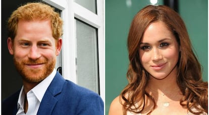 Enrique de Inglaterra y su novia, la actriz Meghan Markle.