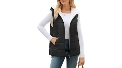 Vista del chaleco térmico para mujer con descuento en Amazon.