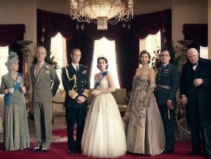 Los personajes de la serie 'The Crown',  que reconstruye el reinado de Isabel II del Reino Unido.