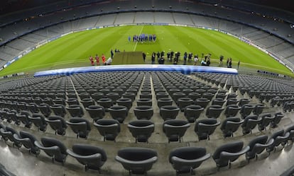 Entrenamiento del BATE en el Allianz Arena.