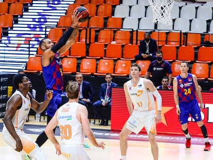 Adam Hanga, del Barça, en el partido de la Fase Final de la Liga Endesa contra el Baskonia