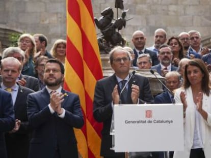 Los partidos y entidades separatistas se han manifestado en toda Cataluña en una jornada de protesta antes de la publicación de la sentencia del juicio del  procés 