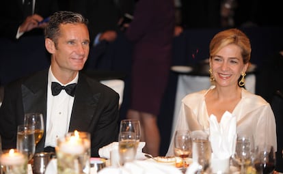 Iñaki Urdangarin y la infanta Cristina, en una gala celebrada en Washington, el 14 de septiembre de 2011.