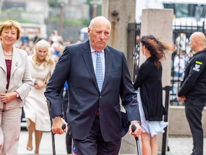 El rey Harald de Noruega, en un acto oficial en Oslo el 11 de junio de 2022.